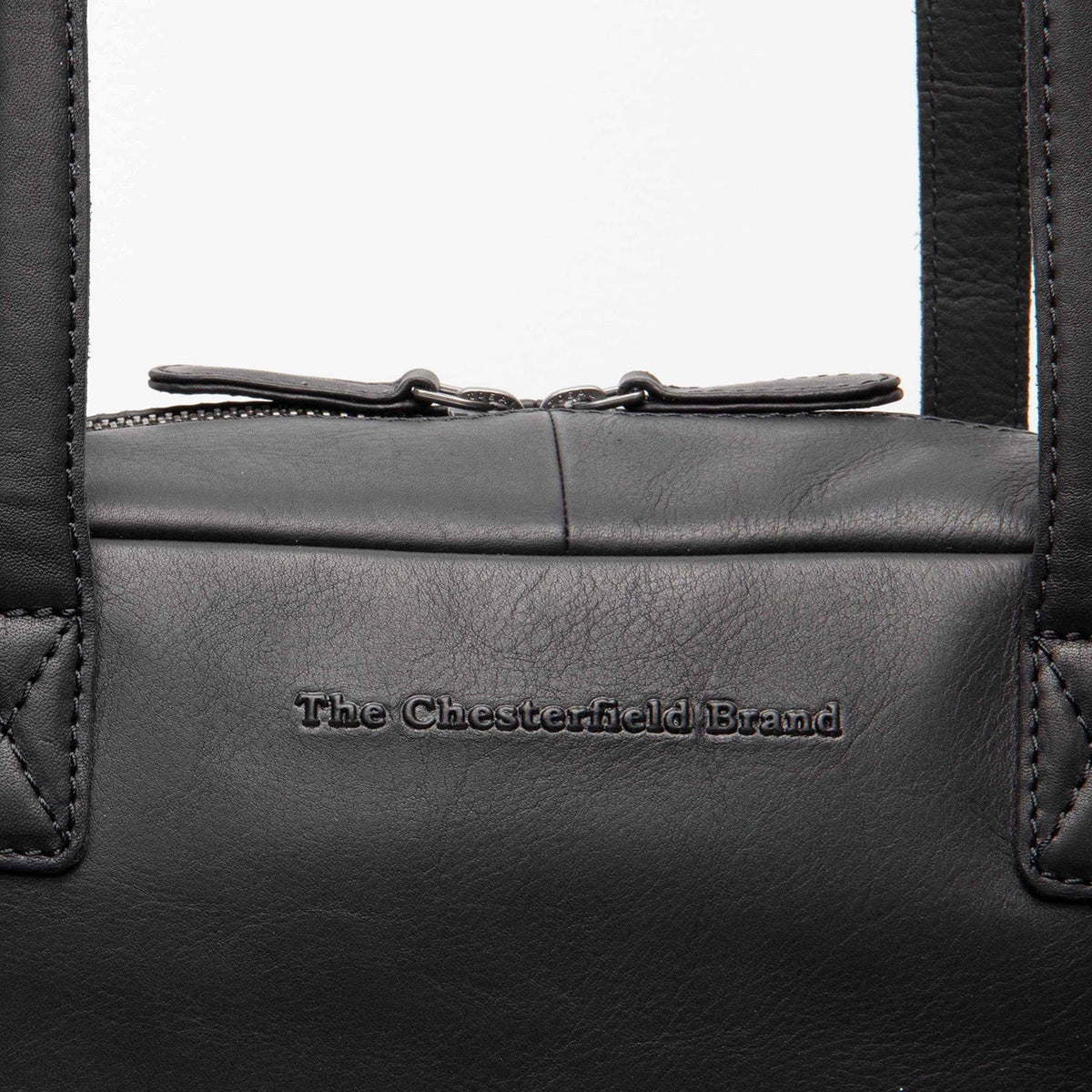 Classic 100% Full-Grain leather Bag - Rear Perspective Showing Reinforced Leather Straps &amp; Stitching