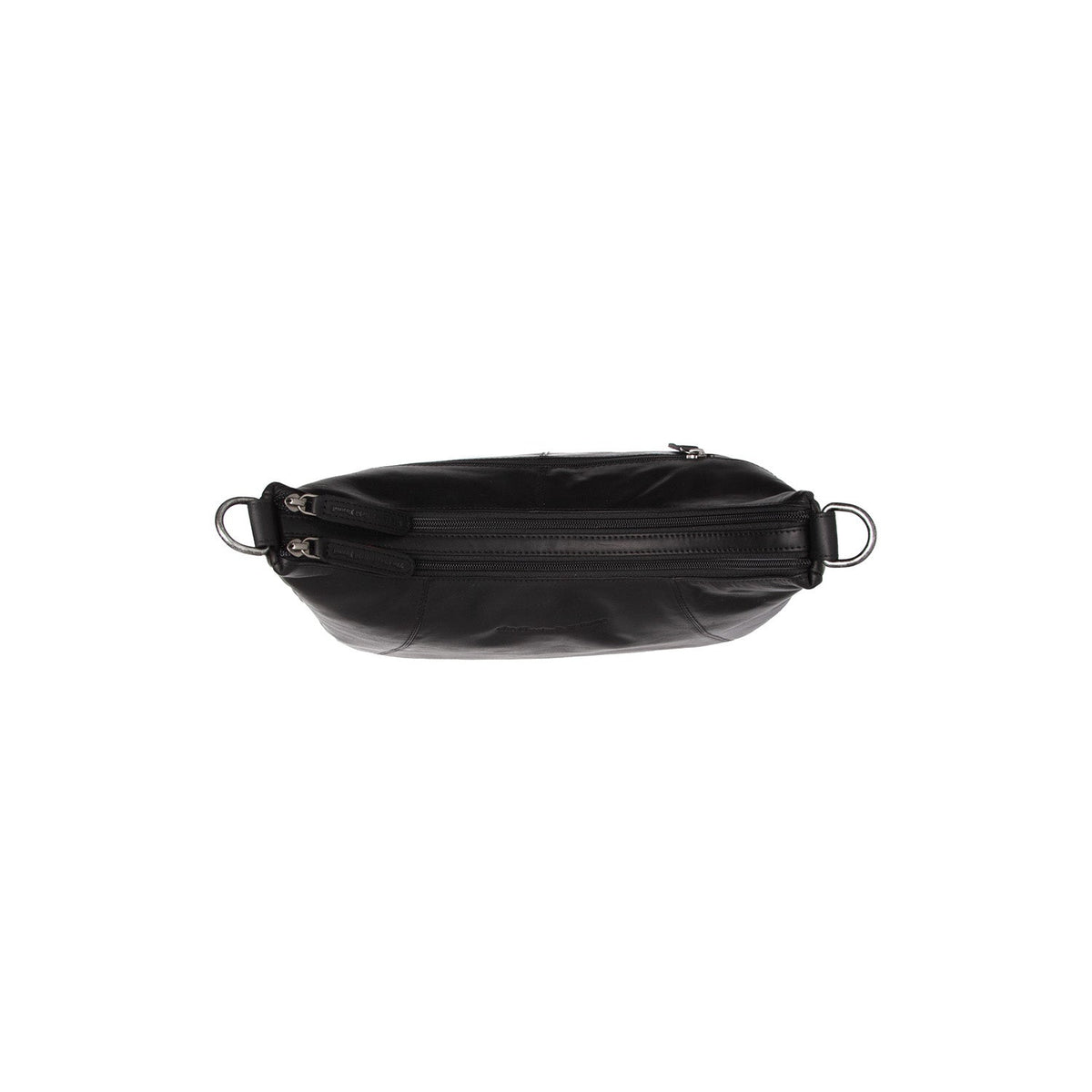 Solid Antique Brass Hardware &amp; Heavy-Duty Dual Zipper Detail on Marle Full-Grain Leather Shoulder Bag نسائي