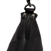 Classic 100% Full-Grain leather Bag - Rear Perspective Showing Reinforced Leather Straps &amp; Stitching
