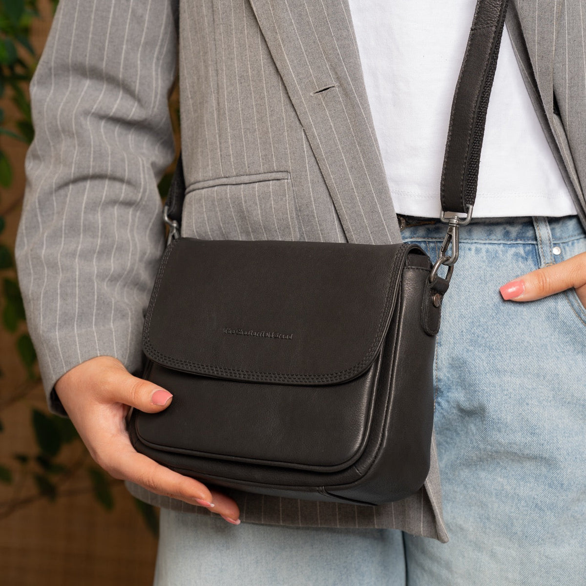 Miloa Full-Grain Leather Shoulder Bag نسائي – alternate product view 3