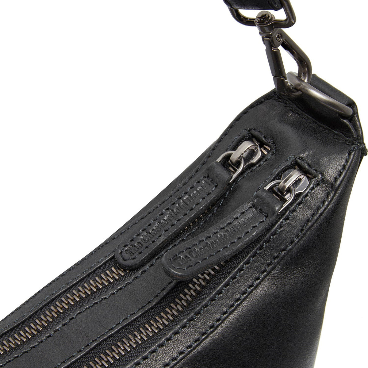 Moneva Full-Grain Leather Shoulder Bag نسائي - Structured Side Profile Showing Gusset Depth &amp; Expansion Capacity