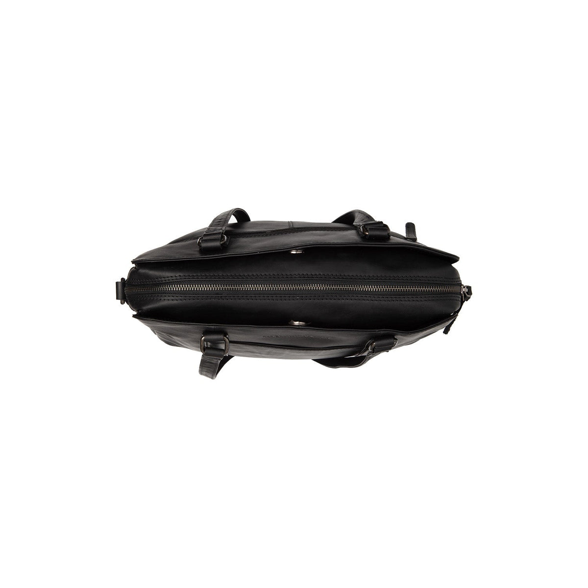 Pretoria Full-Grain Leather Shoulder Bag نسائي - Structured Side Profile Showing Gusset Depth &amp; Expansion Capacity