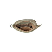 Solid Antique Brass Hardware &amp; Heavy-Duty Dual Zipper Detail on Sintra Full-Grain Leather Shoulder Bag نسائي