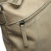 Classic 100% Full-Grain leather Bag - Rear Perspective Showing Reinforced Leather Straps &amp; Stitching