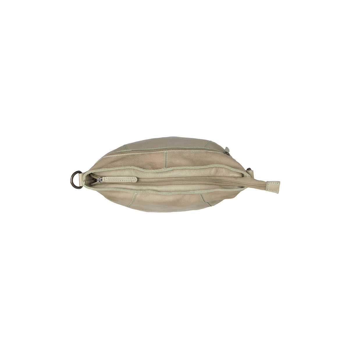 Sintra Full-Grain Leather Shoulder Bag - عرض جانبي يوضح عمق الحقيبة وسعة التخزين