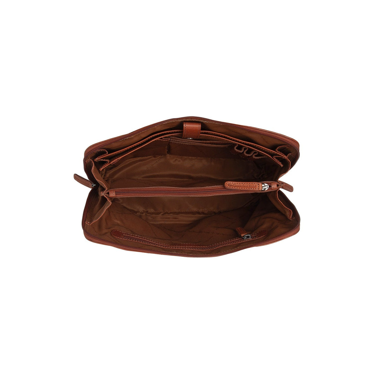 
Cognac Leather Shoulder Bag Viamonte, detail view 4