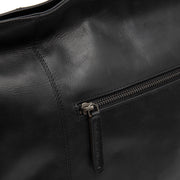Zira Full-Grain Leather Shoulder Bag نسائي - Structured Side Profile Showing Gusset Depth &amp; Expansion Capacity