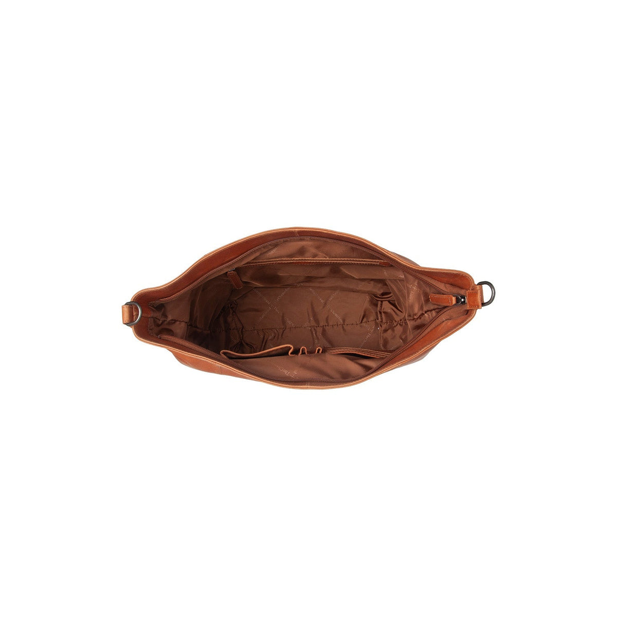 Cognac Leather Shoulder Bag Zira, detail view 3