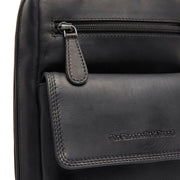 Leather Sling Bag Turelle نسائي - Structured Side Profile Showing Gusset Depth &amp; Expansion Capacity