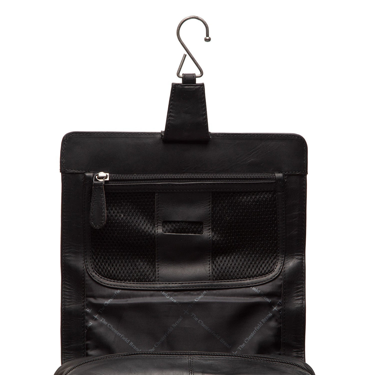 
تفاصيل مقربة of Classic Collar & Heavy-Duty Zipper Hardware on Rosario حقيبة مستلزمات جلدية