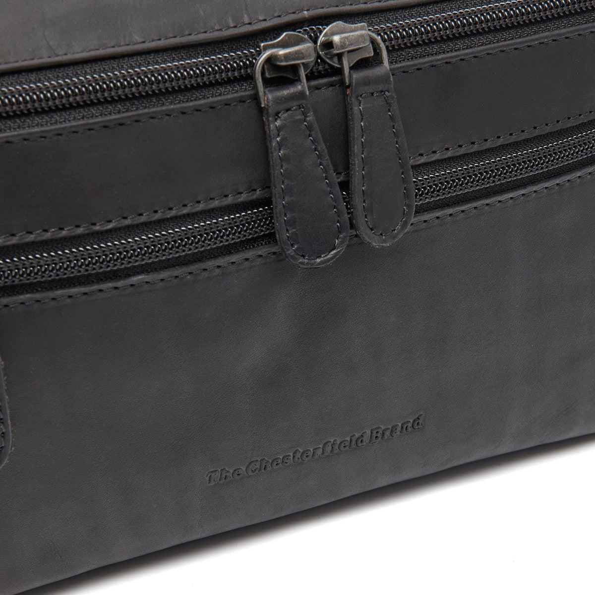 Authentic 100% Full-Grain Leather Grain Texture &amp; Heavy-Duty Seam Stitching Detail