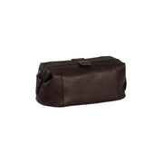 Tailored Rib Cuffs &amp; Hem Craftsmanship Construction Detail on Vince Full-Grain Leather Toiletry Bag نسائي