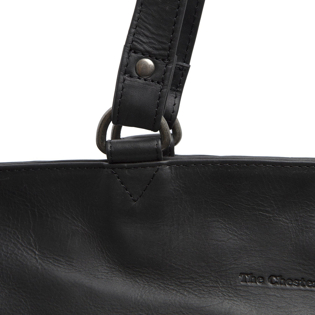 Berlin Full-Grain Leather Tote Bag نسائي - Structured Side Profile Showing Gusset Depth &amp; Expansion Capacity