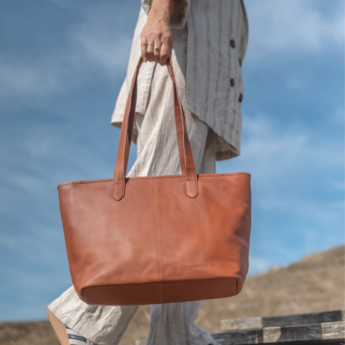 Monza Full-Grain Leather Tote Bag نسائي – alternate product view 2