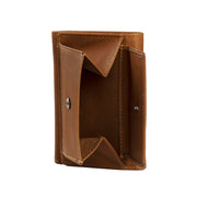 Solid Antique Brass Hardware &amp; Heavy-Duty Dual Zipper Detail on Harthoft Full-Grain Leather Wallet نسائي