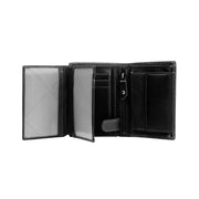 Hazel Full-Grain Leather Wallet نسائي - Structured Side Profile Showing Gusset Depth &amp; Expansion Capacity