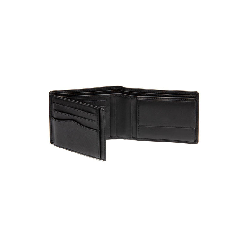 Classic 100% Full-Grain leather Wallet - Rear Perspective Showing Reinforced Leather Straps & Stitching