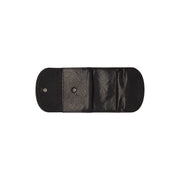 Solid Antique Brass Hardware &amp; Heavy-Duty Dual Zipper Detail on Newton Full-Grain Leather Wallet نسائي