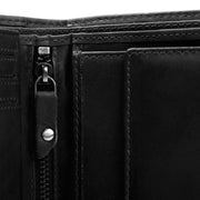 Ruby Full-Grain Leather Wallet نسائي - Structured Side Profile Showing Gusset Depth &amp; Expansion Capacity