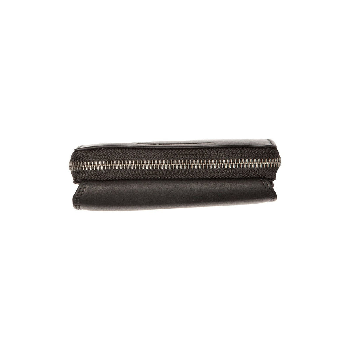 Salviano Full-Grain Leather Wallet نسائي - Structured Side Profile Showing Gusset Depth &amp; Expansion Capacity