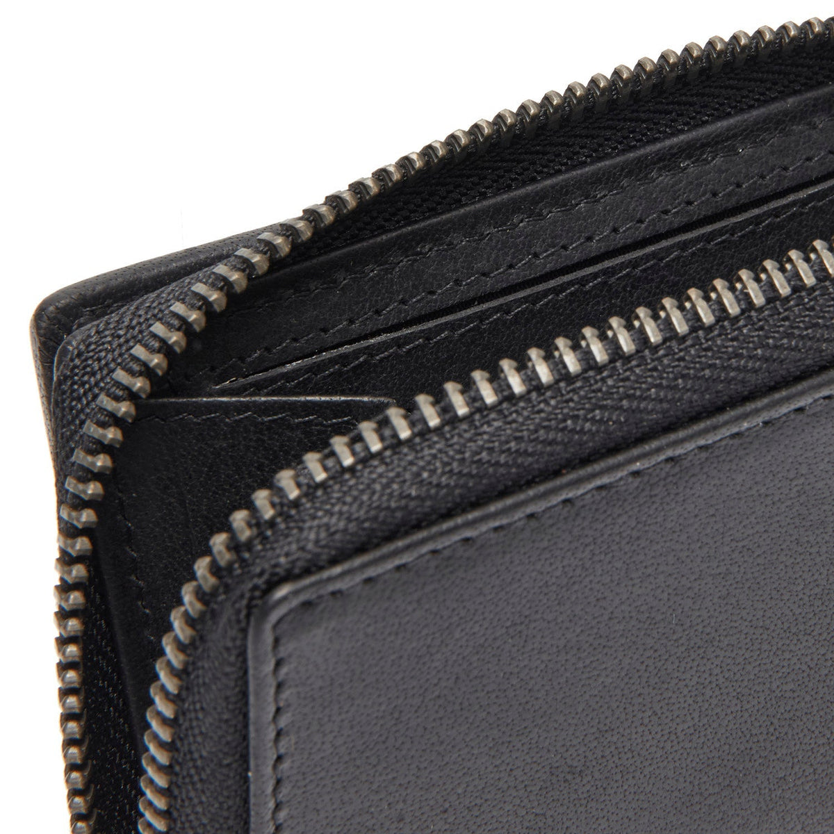 Classic 100% Full-Grain leather Wallet - Rear Perspective Showing Reinforced Leather Straps &amp; Stitching