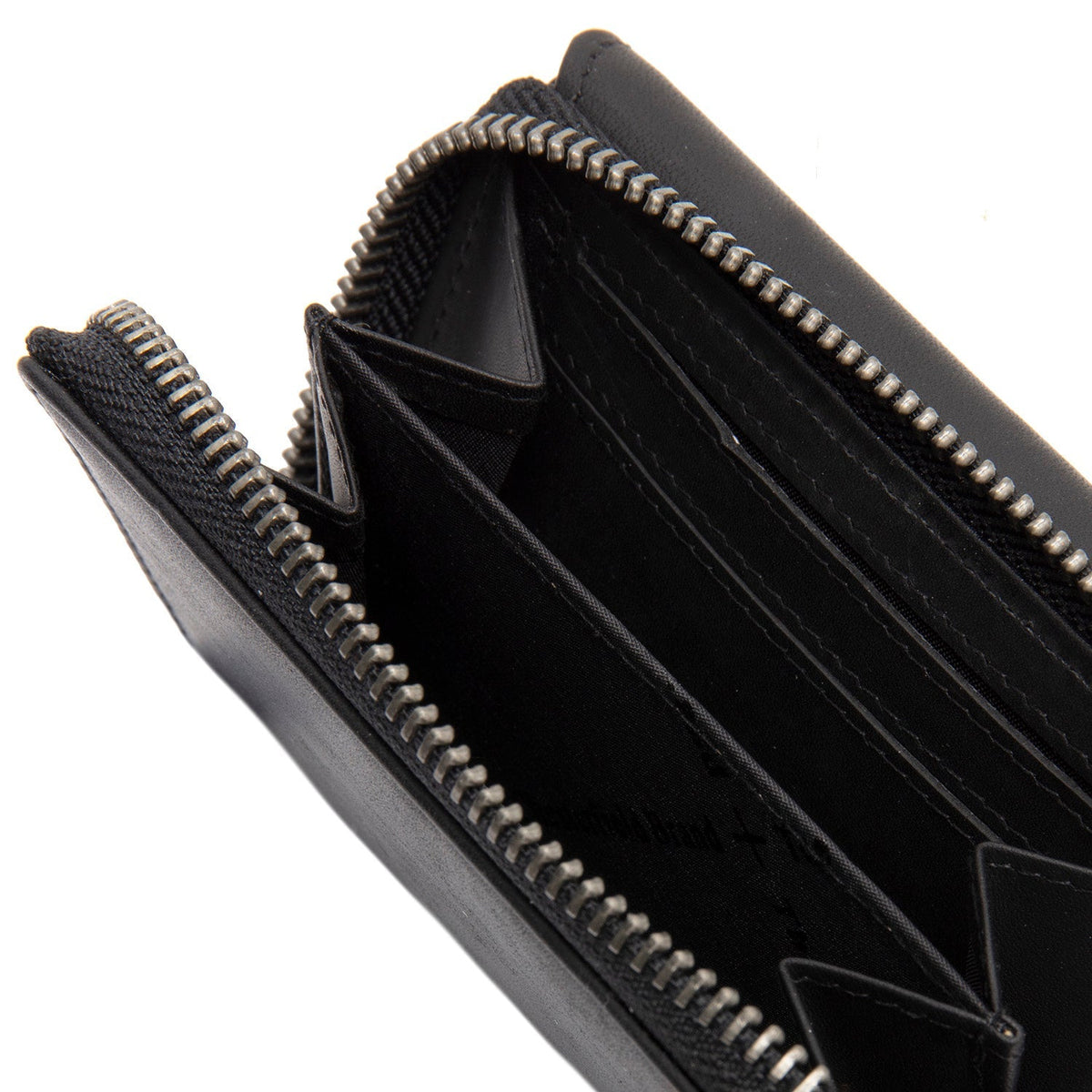 Classic 100% Full-Grain leather Wallet - Rear Perspective Showing Reinforced Leather Straps &amp; Stitching