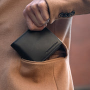 Stephens Full-Grain Leather Wallet - Structured Side Profile Showing Gusset Depth & Expansion Capacity