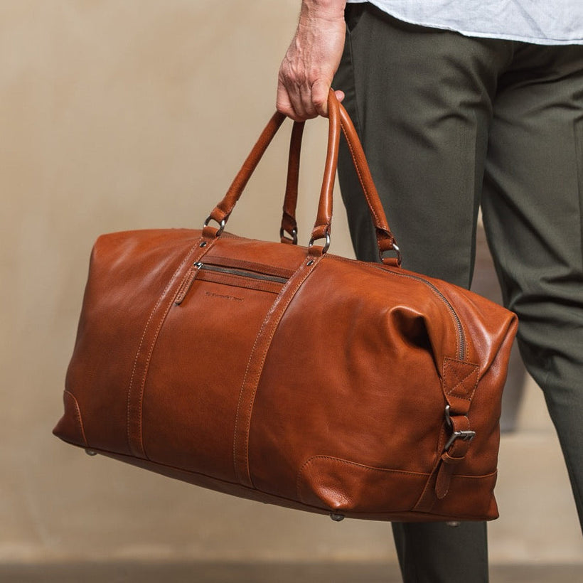 Cavoli Full-Grain Leather Weekender Bag نسائي