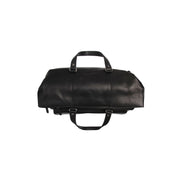 Lazio Full-Grain Leather Weekender Bag نسائي - Structured Side Profile Showing Gusset Depth &amp; Expansion Capacity