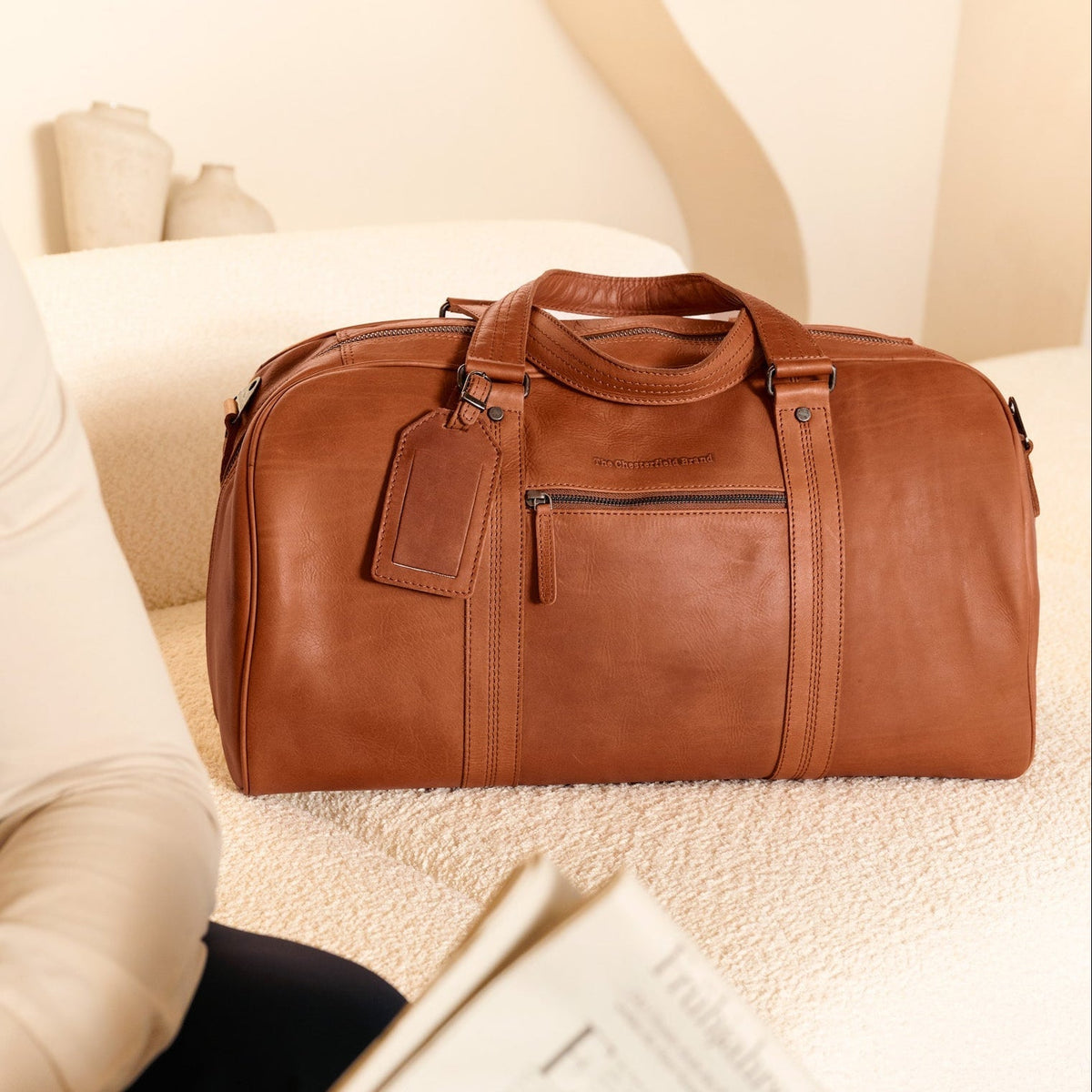Rivaro Full-Grain Leather Weekender Bag نسائي – alternate product view 3