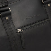 
Classic 100% Full-Grain Leather Duffle Bag - عرض خلفي يوضح أحزمة الجلد المقواة والخياطة المتقنة