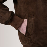 Lester بني Suede جاكيت بومبر جلد رجالي – alternate product view 6
