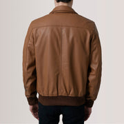 Lester بني Suede جاكيت بومبر جلد رجالي – alternate product view 5