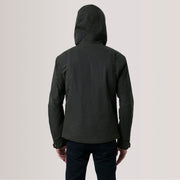 Close-Up Detail of Hooded &amp; Zipper with placket Hardware on Marlo Olive Canvas Hooded Work جاكيت جلد رجالي For Men