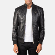 
Moda Black Leather Bomber Jacket in Black Sheepskin Leather - عرض أمامي وقَصّة مفصلة أنيقة | شراء أونلاين عبر المتجر الرسمي