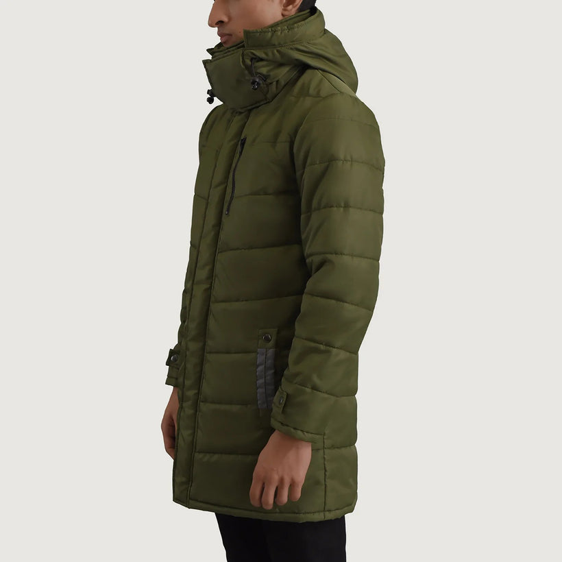 Moore أخضر Hooded Parka رجالي
