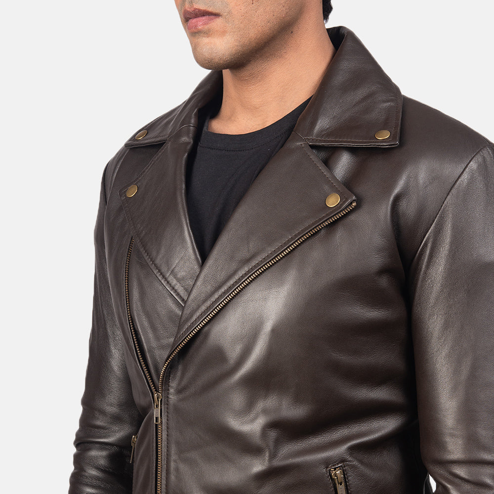 Noah جاكيت بايكر جلد رجالي – alternate product view 6