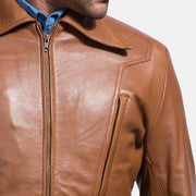 Authentic Sheepskin Leather with Semi-aniline Finish Grain Texture &amp; Heavy-Duty Seam Stitching Detail