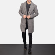 
Petrillo Grey Wool Single Breasted معطف جلد فاخر رجالي in Grey Synthetic Wool - عرض أمامي وقَصّة مفصلة أنيقة | شراء أونلاين عبر المتجر الرسمي