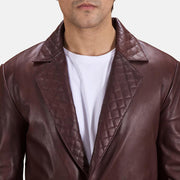 Authentic Sheepskin Leather with Semi-aniline Finish Grain Texture &amp; Heavy-Duty Seam Stitching Detail