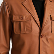 Ray Cutler جاكيت جلد رجالي – alternate product view 6
