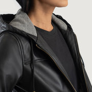
Rebella Hooded جاكيت بومبر جلد نسائي – alternate product view 6