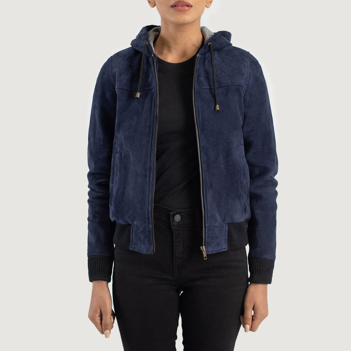 
Rebella Hooded جاكيت بومبر جلد نسائي – alternate product view 1