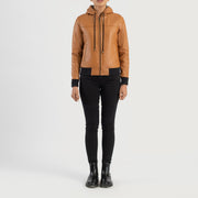 
Rebella Hooded جاكيت بومبر جلد نسائي – alternate product view 3