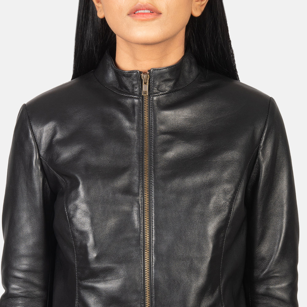
Rumella جاكيت بايكر جلد طبيعي نسائي – alternate product view 6