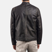 Rustic جاكيت بايكر جلد رجالي – alternate product view 5