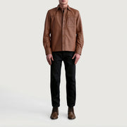 
تفاصيل مقربة of Shirt & Buttons Hardware on Scout Matte بني Leather Shirt رجالي