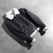 Sherilyn B-3 أسود جاكيت بومبر جلد نسائي – alternate product view 7