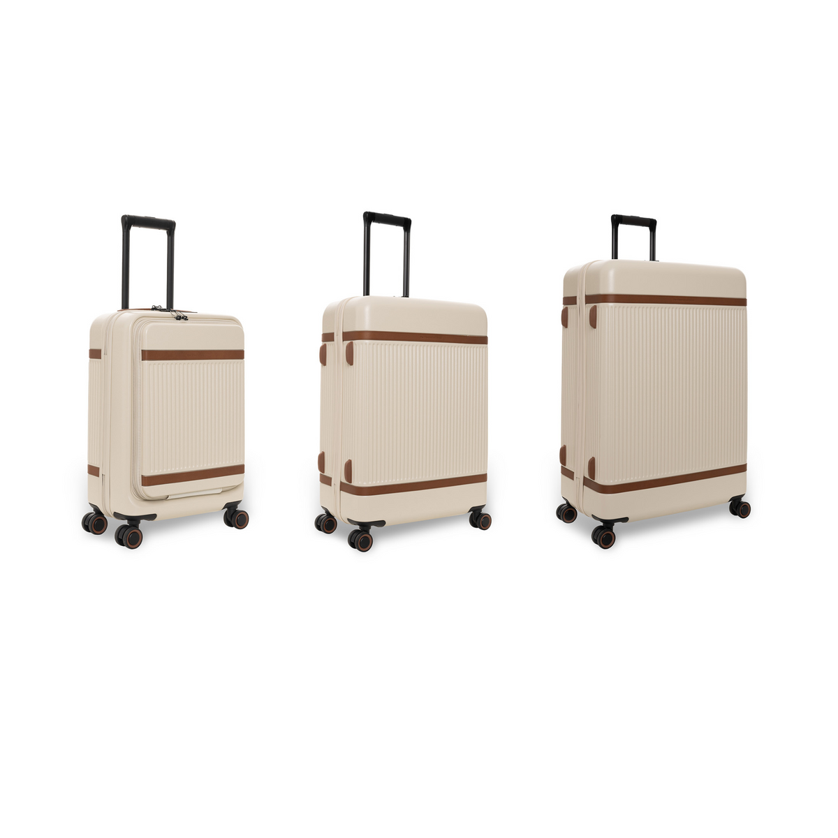 Sandy Beach Suitcase Set Front Pocket Zuna نسائي, front view