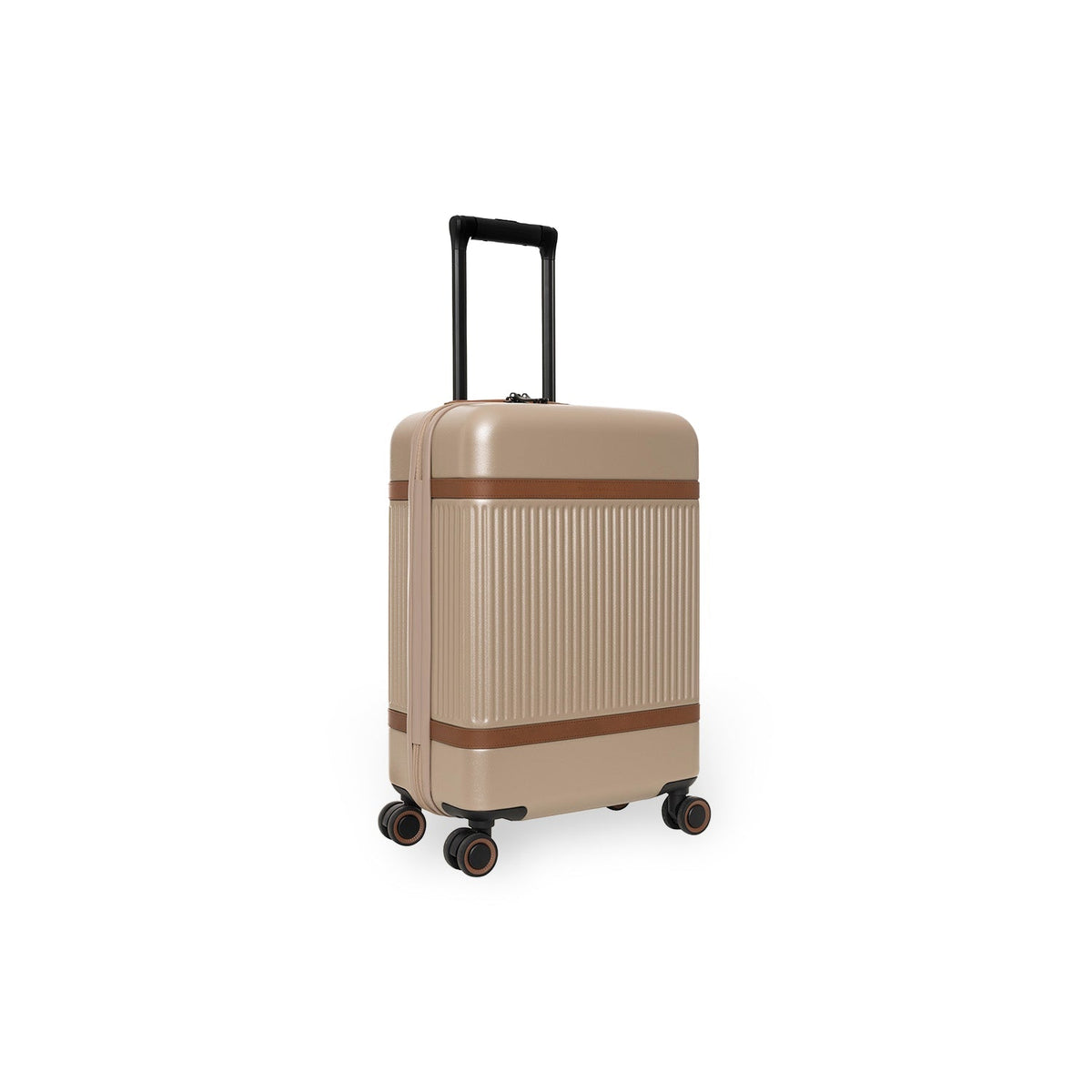 Close-Up Detail of Classic Collar &amp; Heavy-Duty Zipper Hardware on Hand Luggage Suitcase Front Pocket Zuna